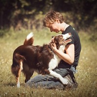 Marjorie Miltenberger avec son chien